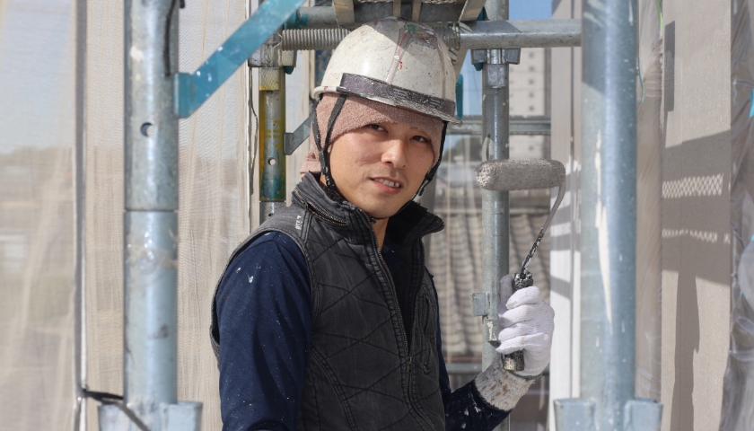 施工後もお気軽にご連絡ください! 親方写真